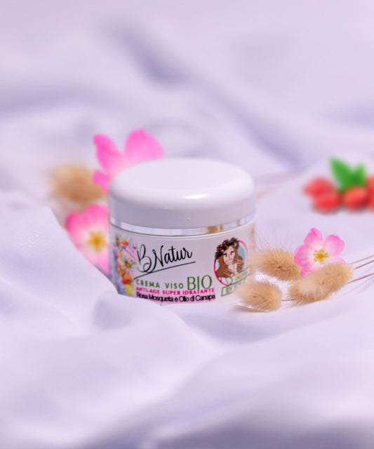 Crema viso bio antiage rosa mosqueta e canapa